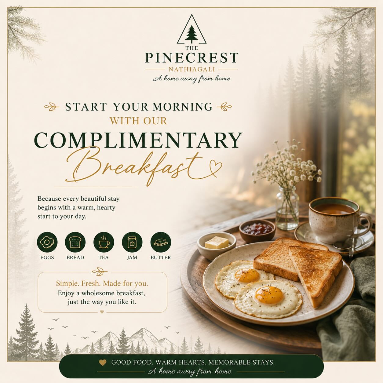 Complimentary Artisanal Breakfast
